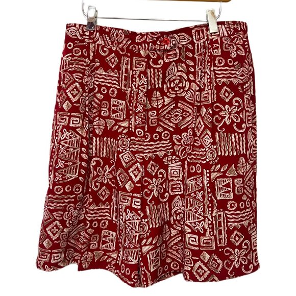 Lily's of Beverly Hills Vintage High Rise Bermuda Shorts Pleated Hawaii Print 16 - Picture 1 of 10